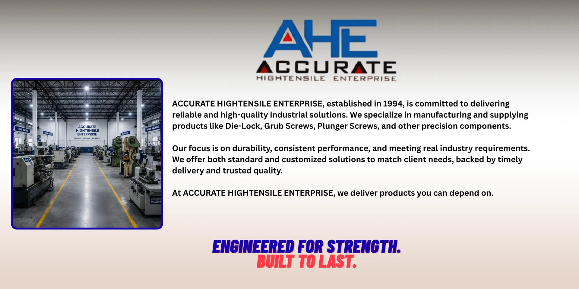 Accurate Hightensile Enterprise Banner 6
